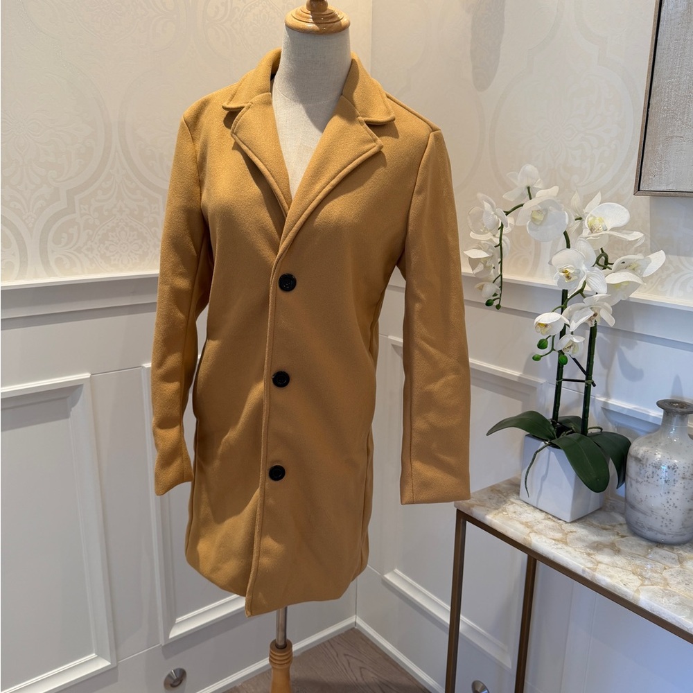 Stylish Mustard Trench Coat for Men